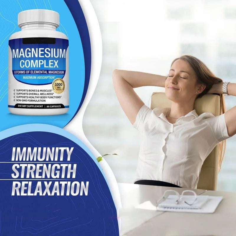 UVVO 8-in-1 Magnesium Complex – 90 Capsules for Kids & Adults